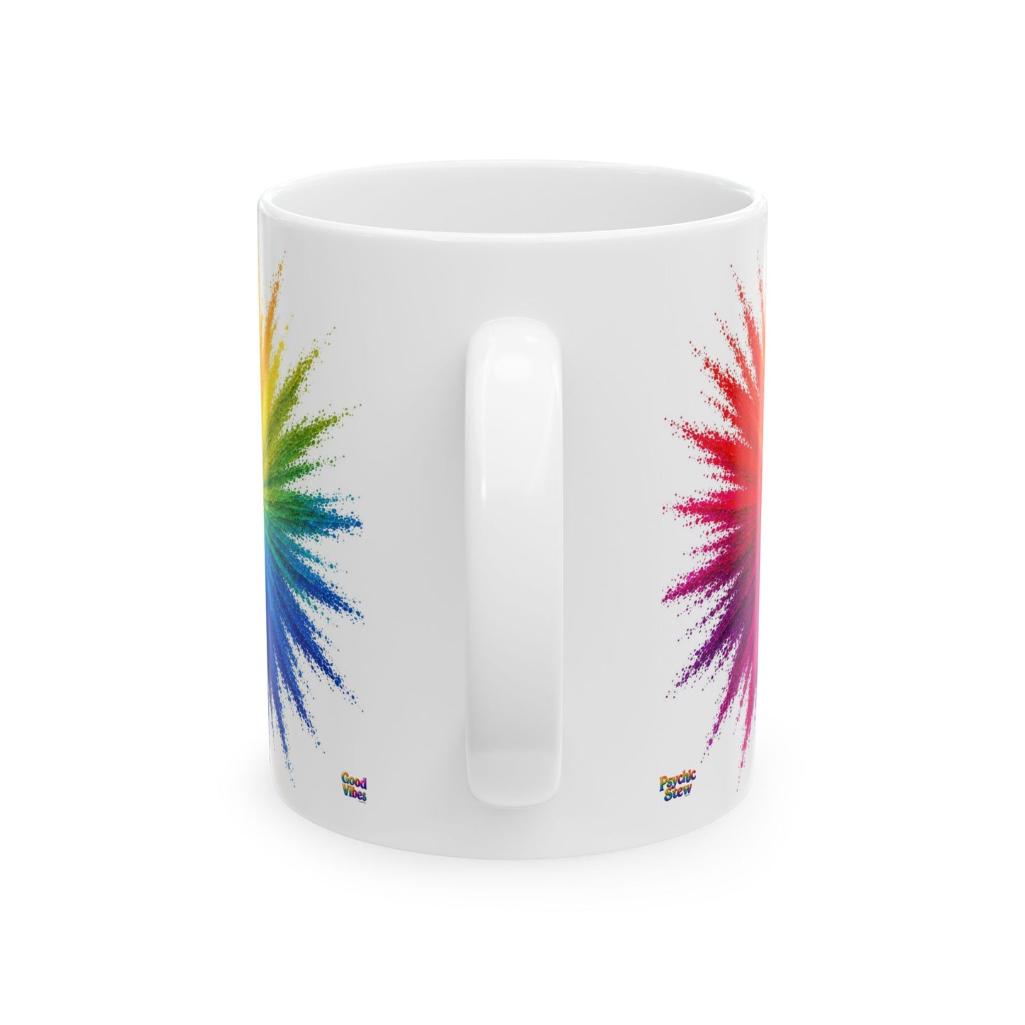 Good Vibes Bright Colorburst Mug | Ceramic Coffee Mug 11oz. | 15oz.