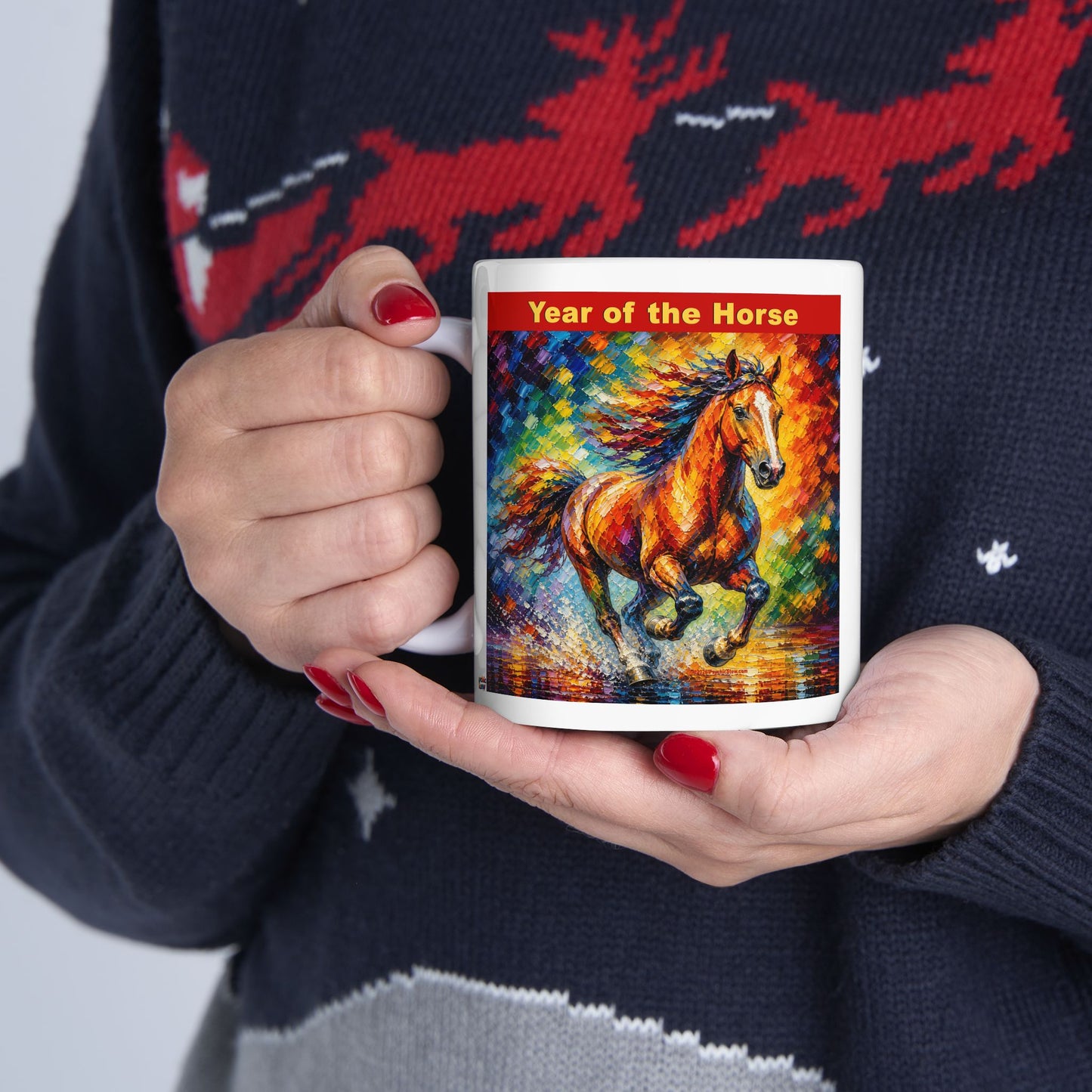 Eastern Year of the Horse Mug | Ceramic Coffee Mug 11oz. | 15oz.