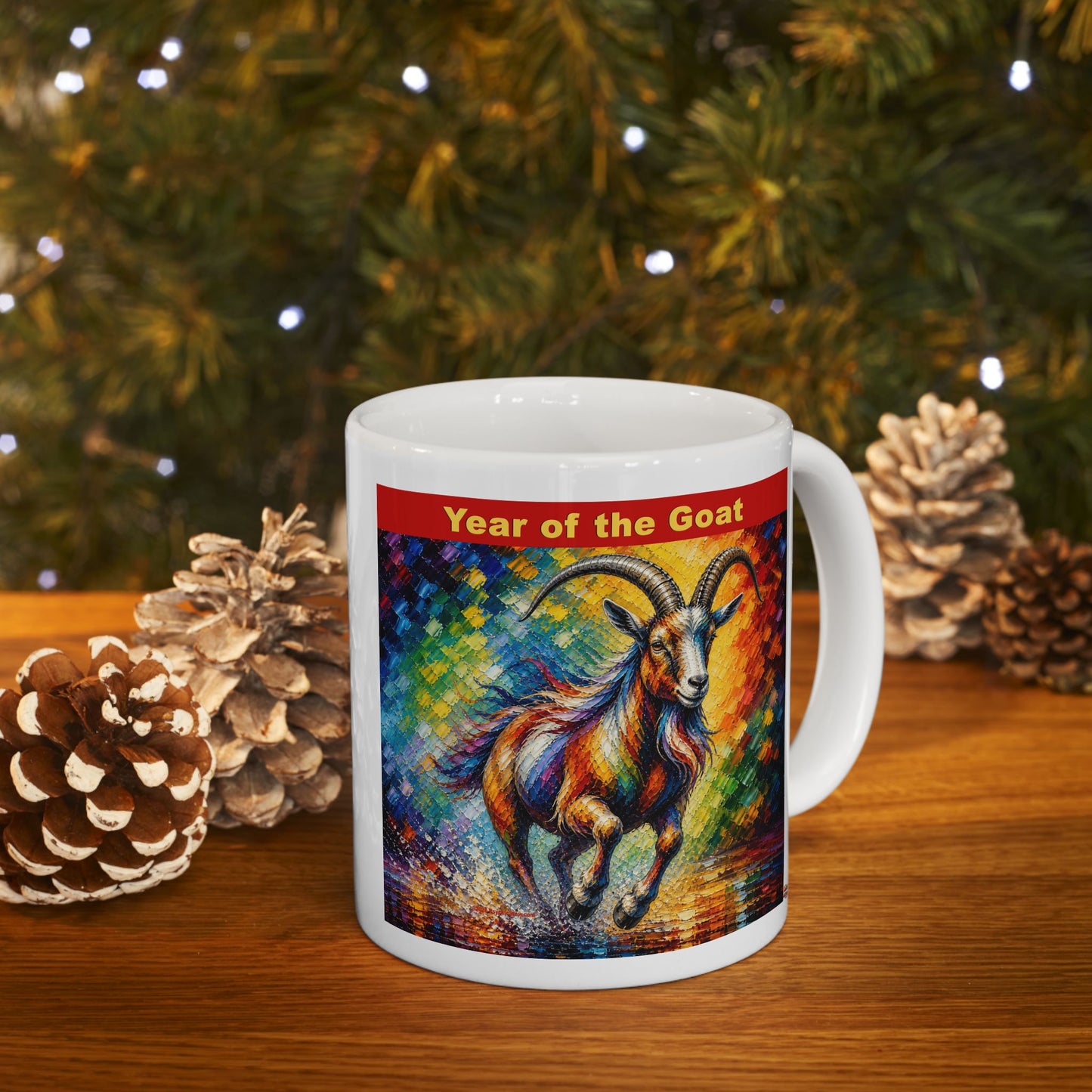 Eastern Year of the Goat Mug | Ceramic Coffee Mug 11oz. | 15oz.