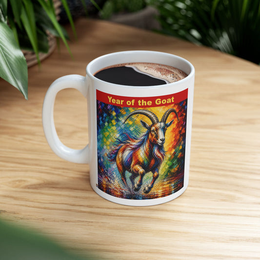 Eastern Year of the Goat Mug | Ceramic Coffee Mug 11oz. | 15oz.