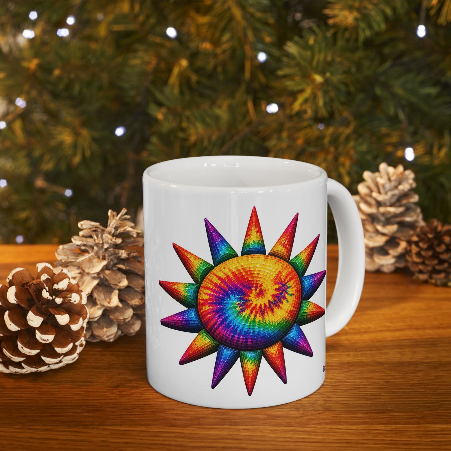 Good Vibes Tie-Dye Sun Mug | Ceramic Coffee Mug 11oz. | 15oz.