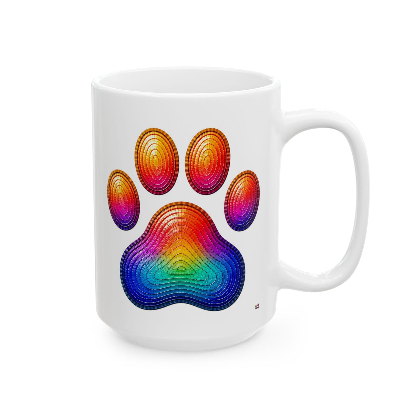 Good Vibes Paw Mug | Ceramic Coffee Mug 11oz. | 15oz.