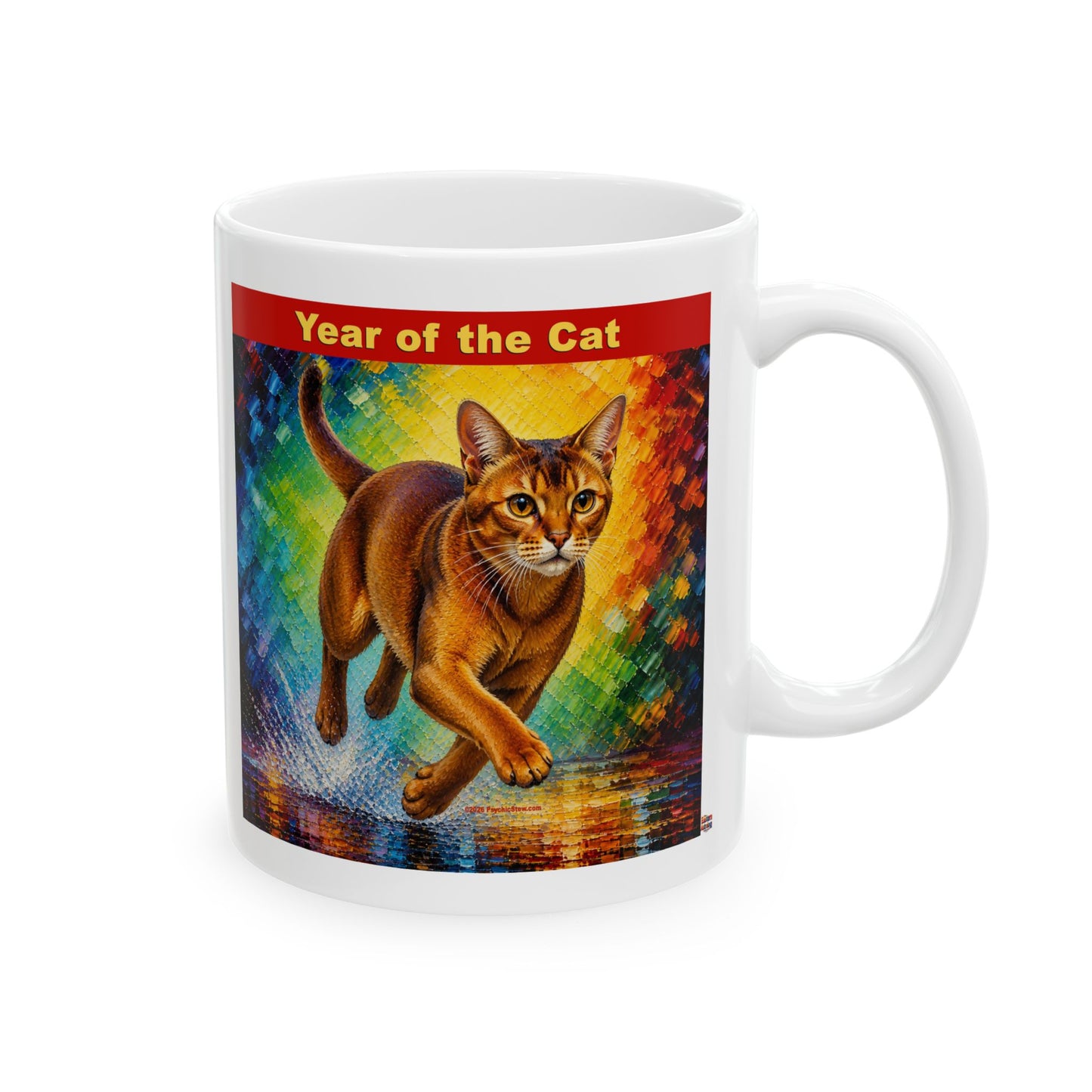 Eastern Year of the Cat Mug | Ceramic Coffee Mug 11oz. | 15oz.