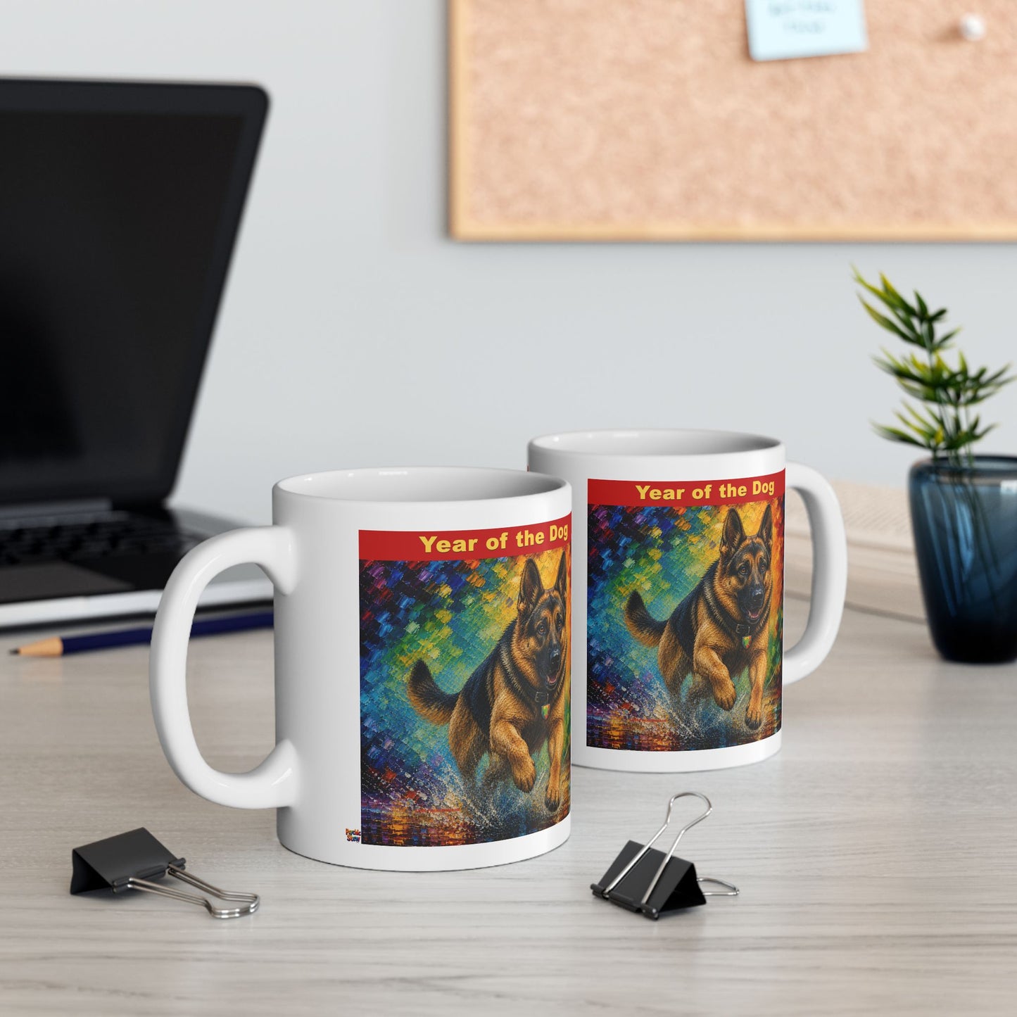 Eastern Year of the Dog Mug | Ceramic Coffee Mug 11oz. | 15oz.