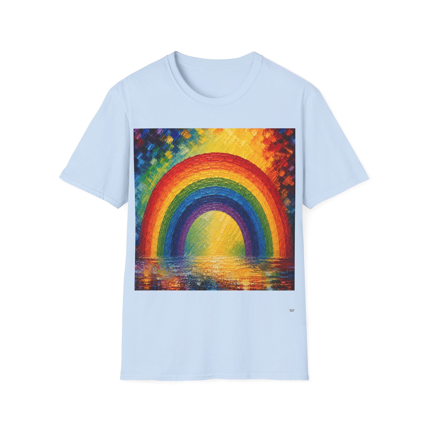 Good Vibes Painted Rainbow T-Shirt | 13 Colors | S - 3XL