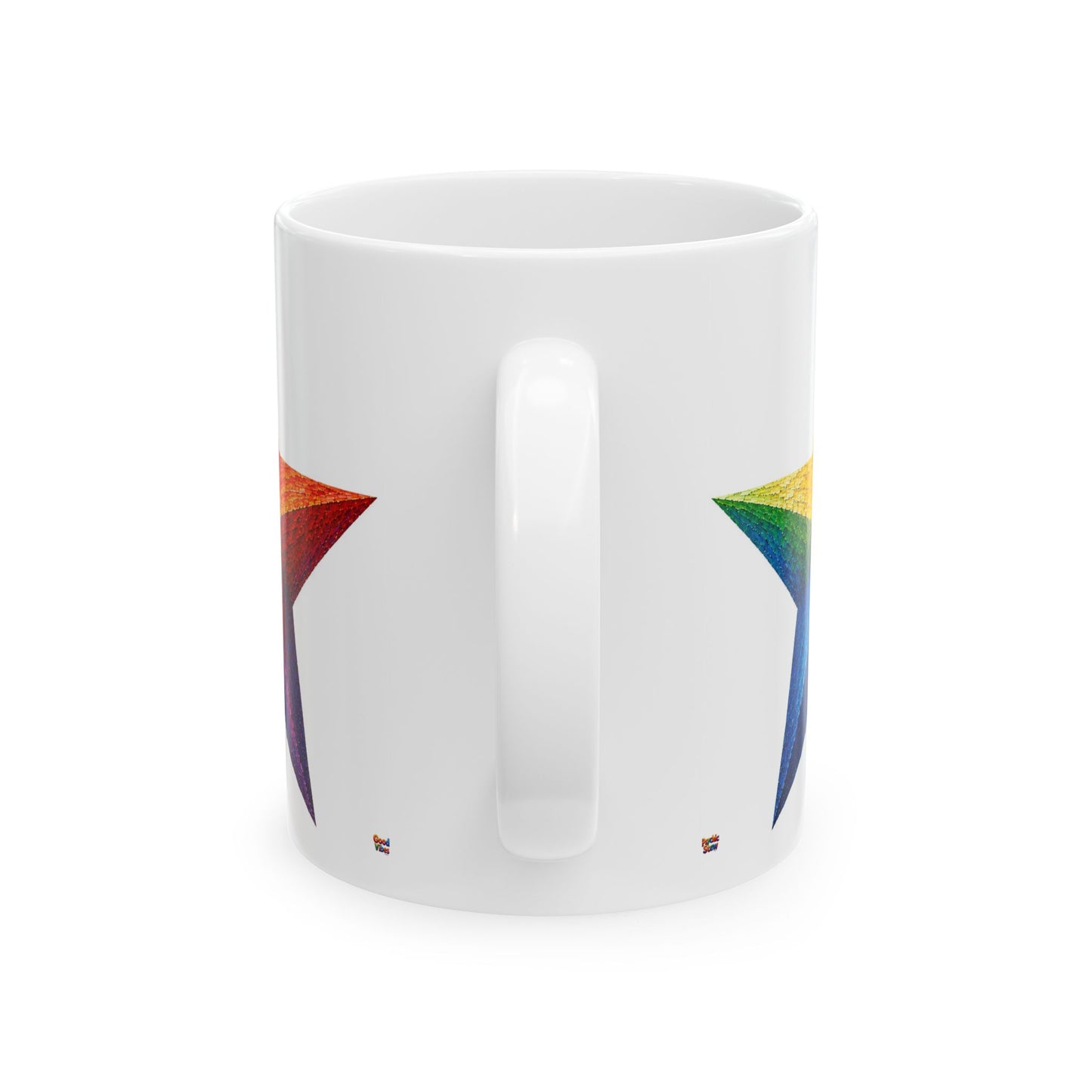 Good Vibes Painted Star Mug | Ceramic Coffee Mug 11oz. | 15oz.