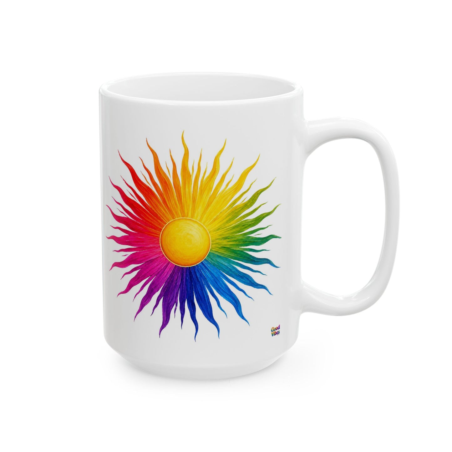 Good Vibes Bright Sun Mug | Ceramic Coffee Mug 11oz. | 15oz.