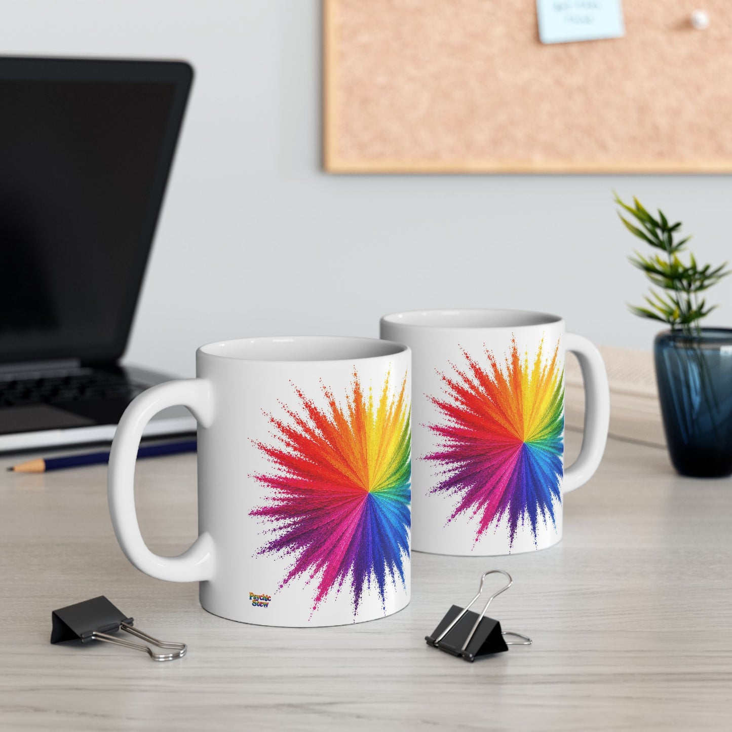 Good Vibes Bright Colorburst Mug | Ceramic Coffee Mug 11oz. | 15oz.
