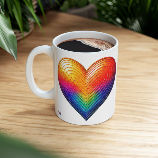 Good Vibes Heart Mug | Ceramic Coffee Mug 11oz. | 15oz.