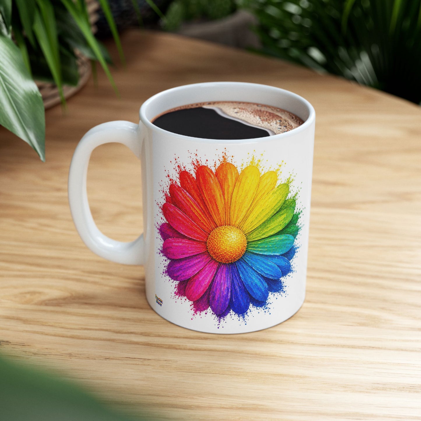 Good Vibes Bright Flower Mug | Ceramic Coffee Mug 11oz. | 15oz.