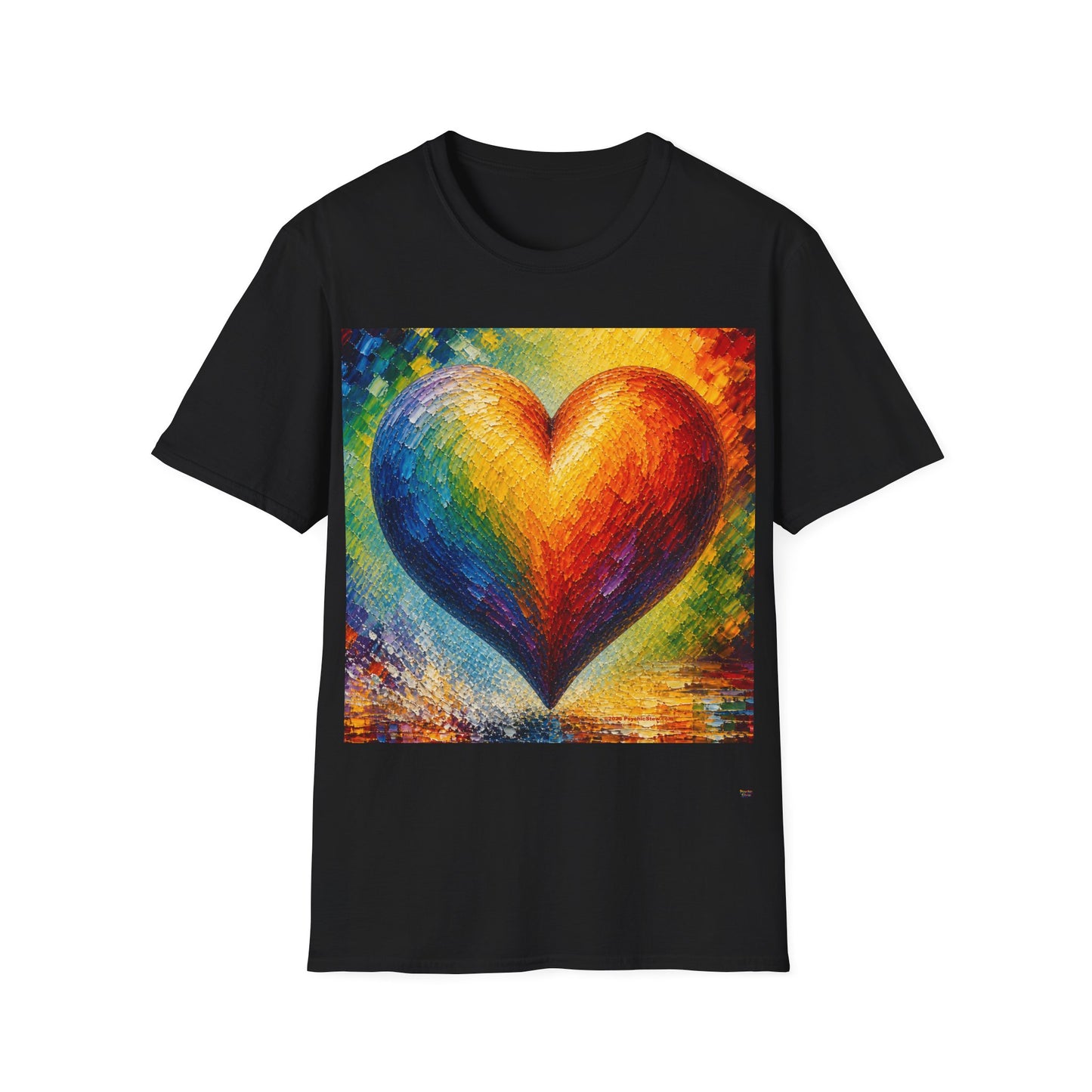 Good Vibes Pretty Painted Heart T-Shirt | 13 Colors | S - 3XL