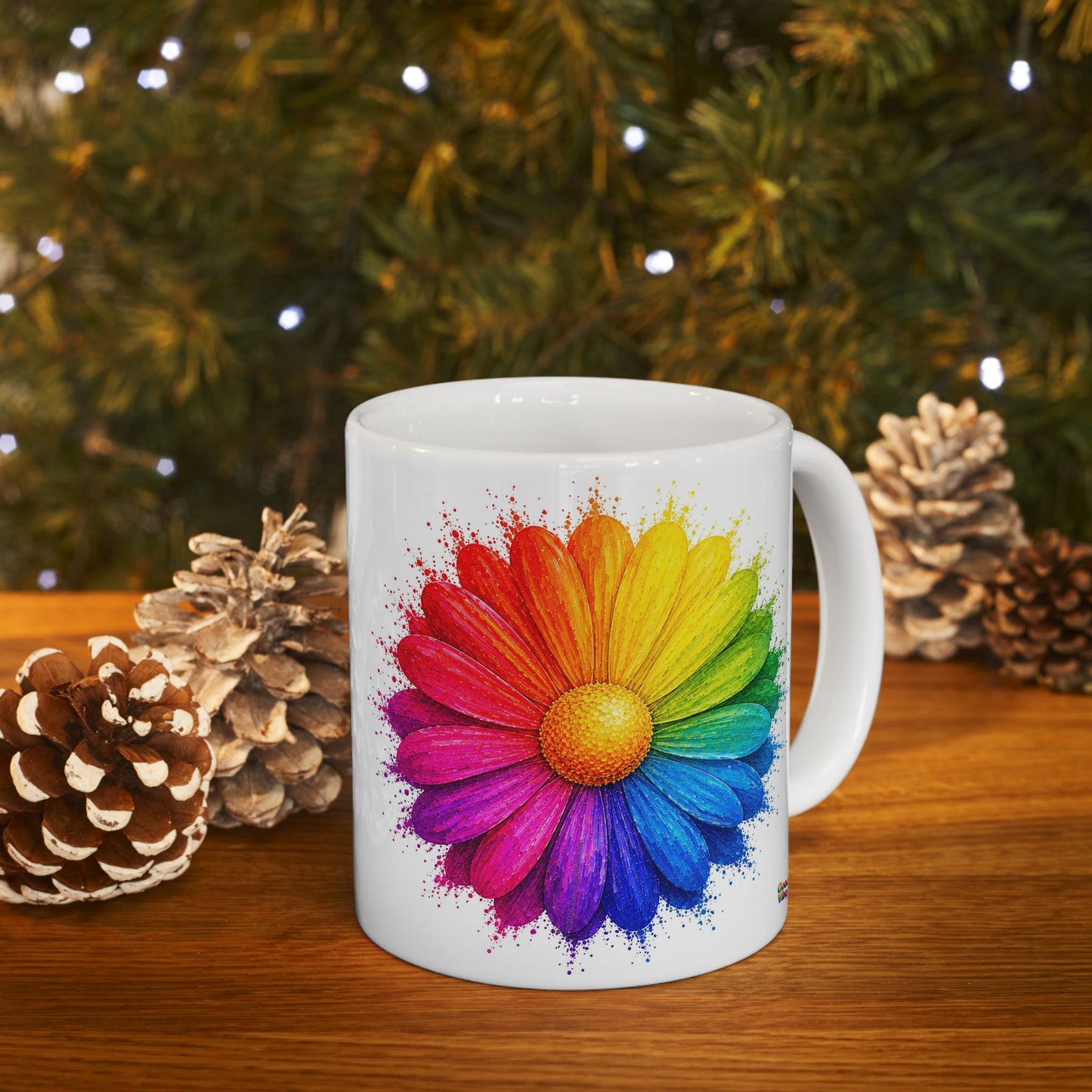 Good Vibes Bright Flower Mug | Ceramic Coffee Mug 11oz. | 15oz.