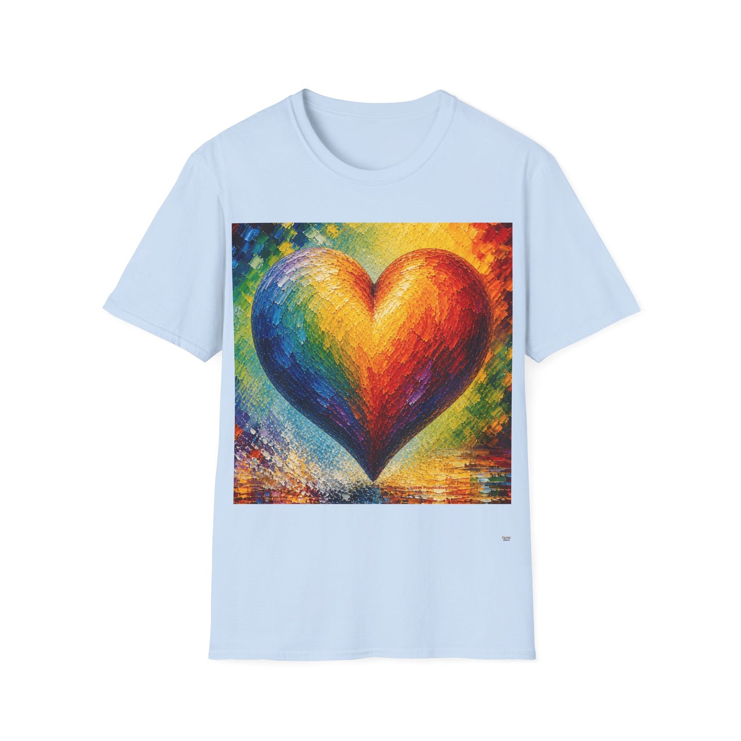 Good Vibes Pretty Painted Heart T-Shirt | 13 Colors | S - 3XL