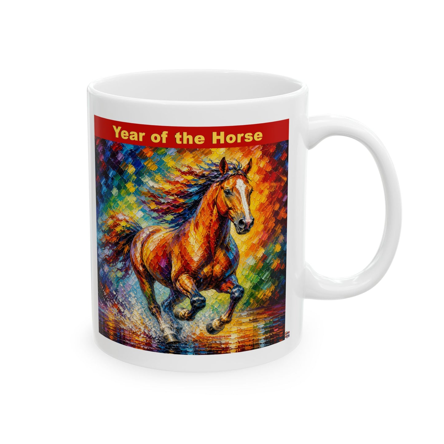 Eastern Year of the Horse Mug | Ceramic Coffee Mug 11oz. | 15oz.
