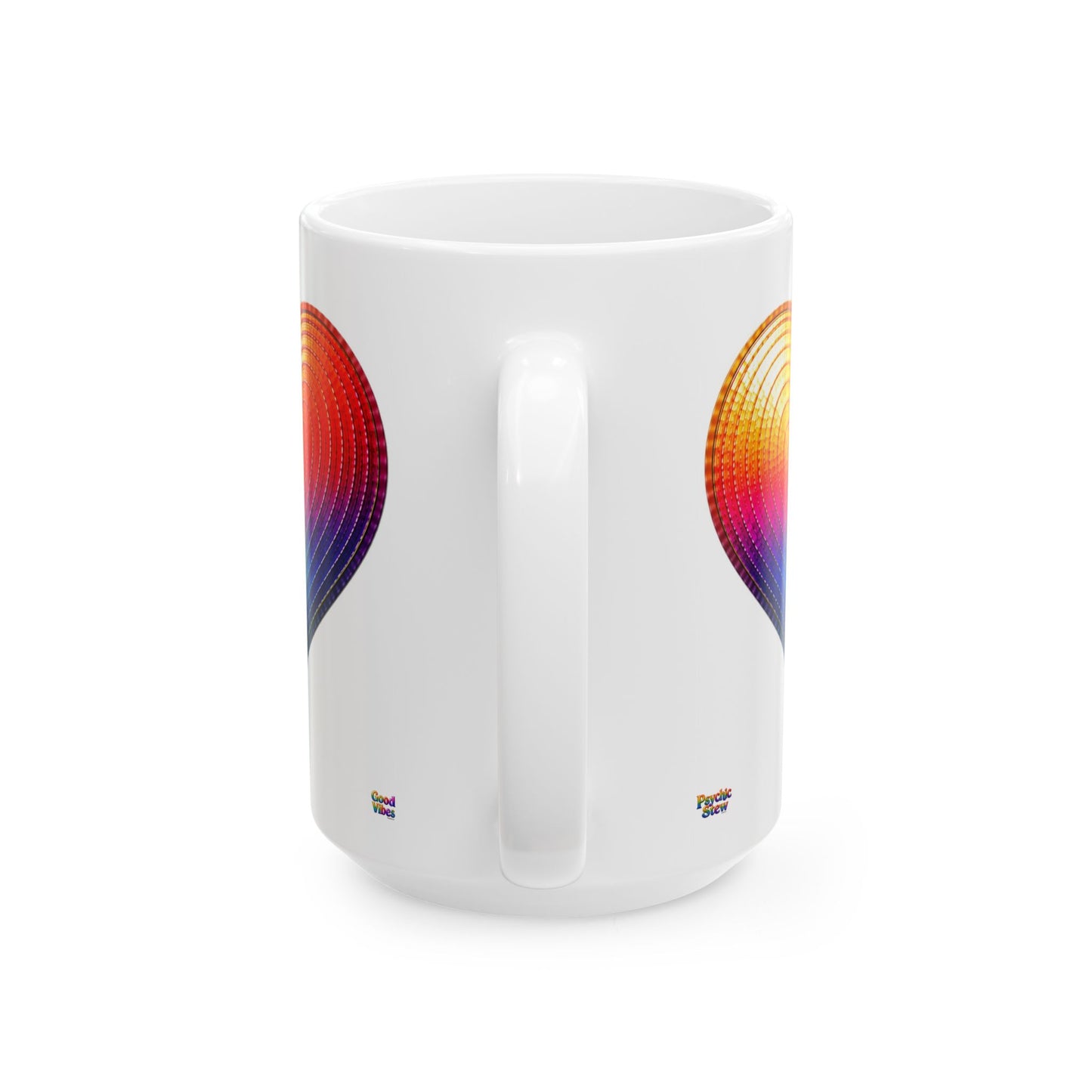 Good Vibes Heart Mug | Ceramic Coffee Mug 11oz. | 15oz.