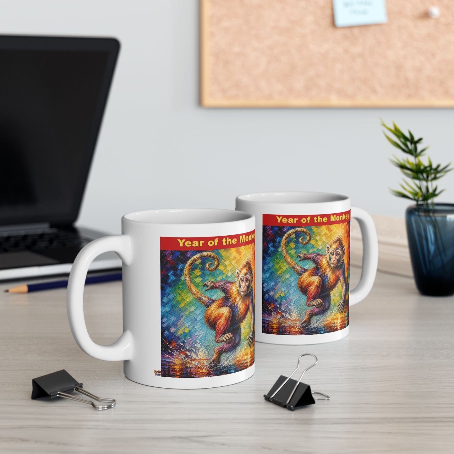 Eastern Year of the Monkey Mug | Ceramic Coffee Mug 11oz. | 15oz.