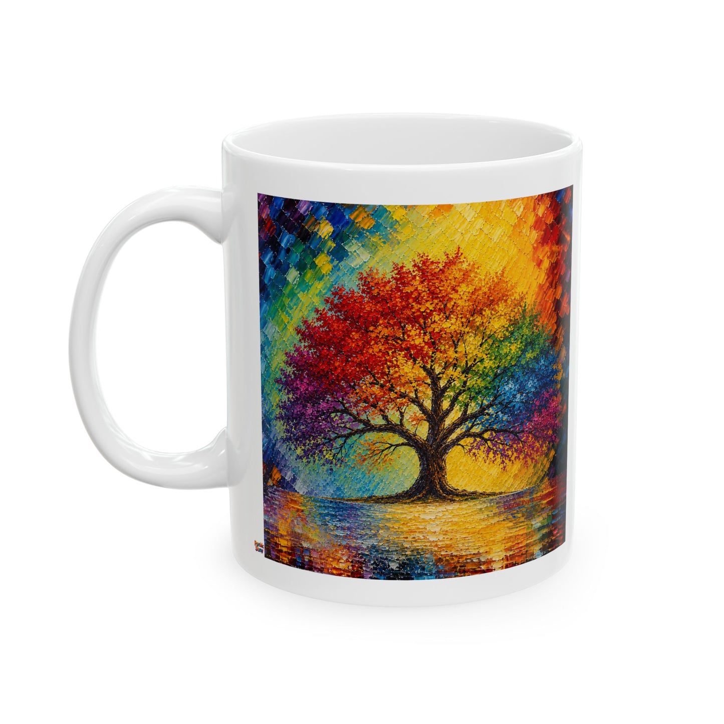 Good Vibes Painted Picturesque Tree Mug | Ceramic Coffee Mug 11oz. | 15oz.