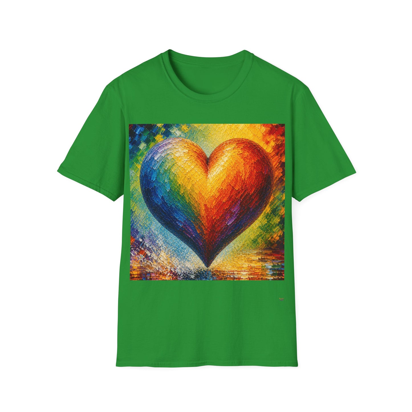 Good Vibes Pretty Painted Heart T-Shirt | 13 Colors | S - 3XL