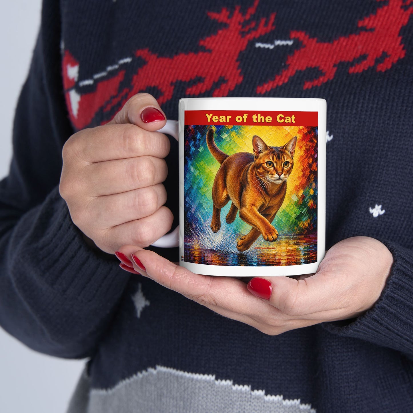 Eastern Year of the Cat Mug | Ceramic Coffee Mug 11oz. | 15oz.