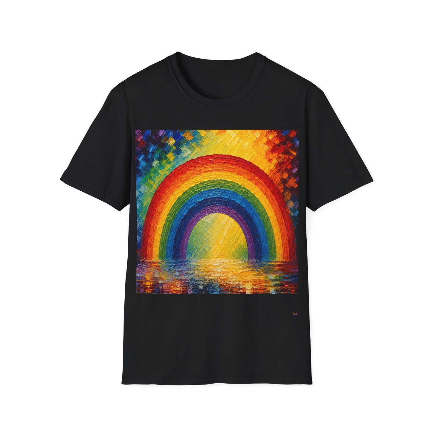 Good Vibes Painted Rainbow T-Shirt | 13 Colors | S - 3XL