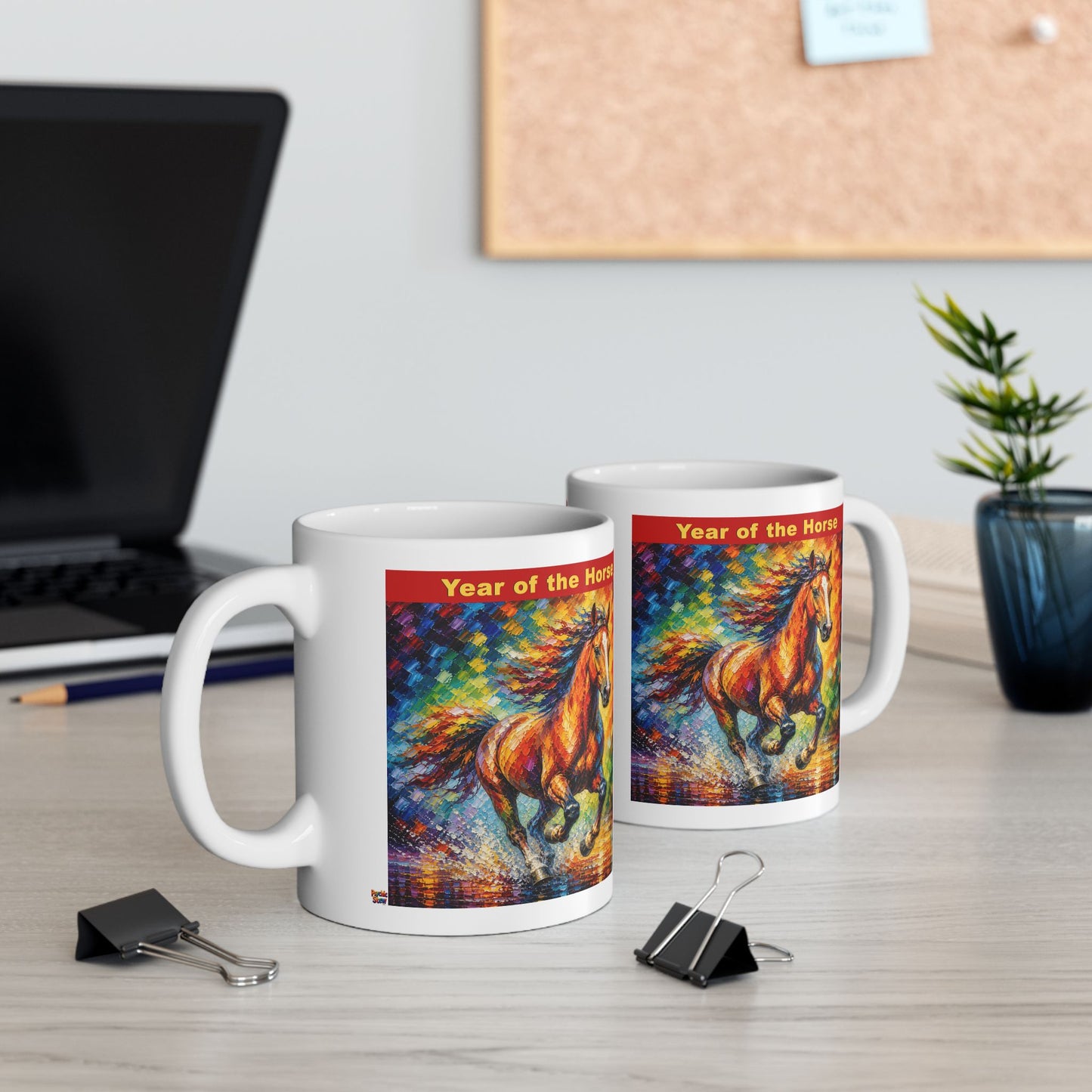 Eastern Year of the Horse Mug | Ceramic Coffee Mug 11oz. | 15oz.